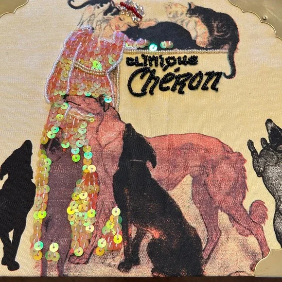 Cigar Box Purse Romeo Roma Clinique Cheron Art Nouveau Beaded Bamboo Handle Bag - Picture 12 of 16